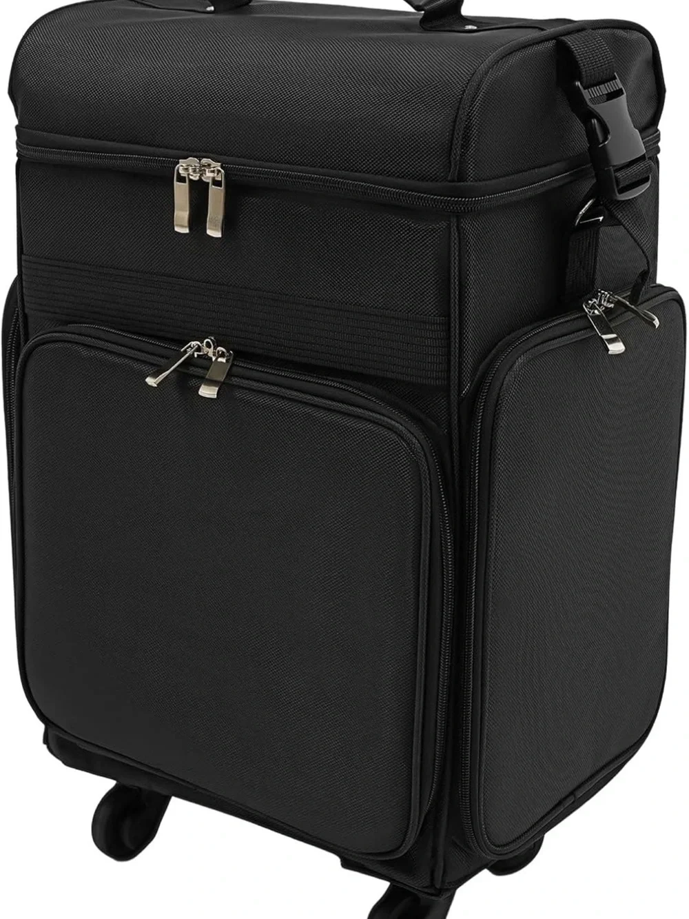Black Portable Audio/Video Gear Rolling Case - Brand:
